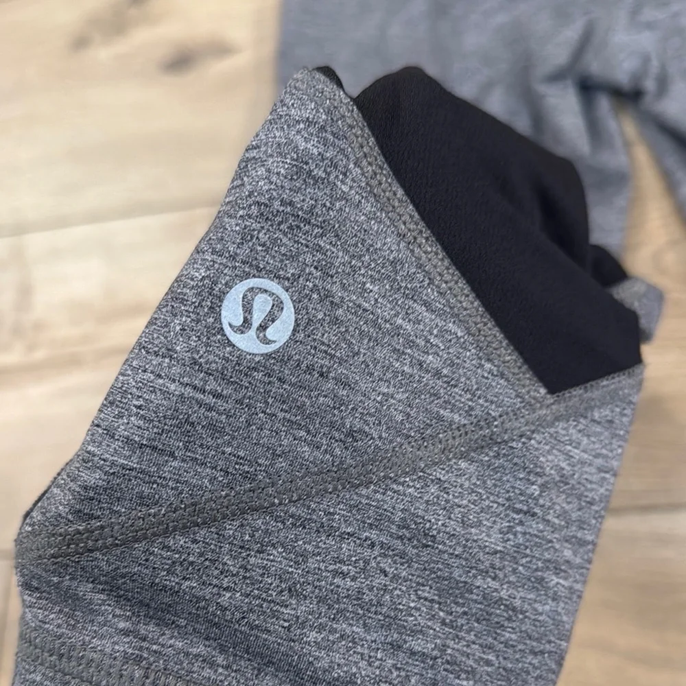 Lululemon Pace Rival High Rise Crop Leggings Women’s Gray and Black